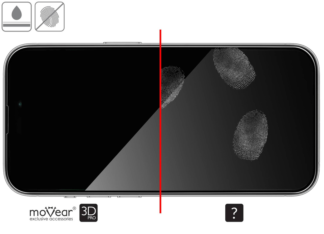 2 Stk. | moVear mBOX GLASS mSHIELD 3D PRO für Apple iPhone 14 Pro (6.1") (einfache Installation)