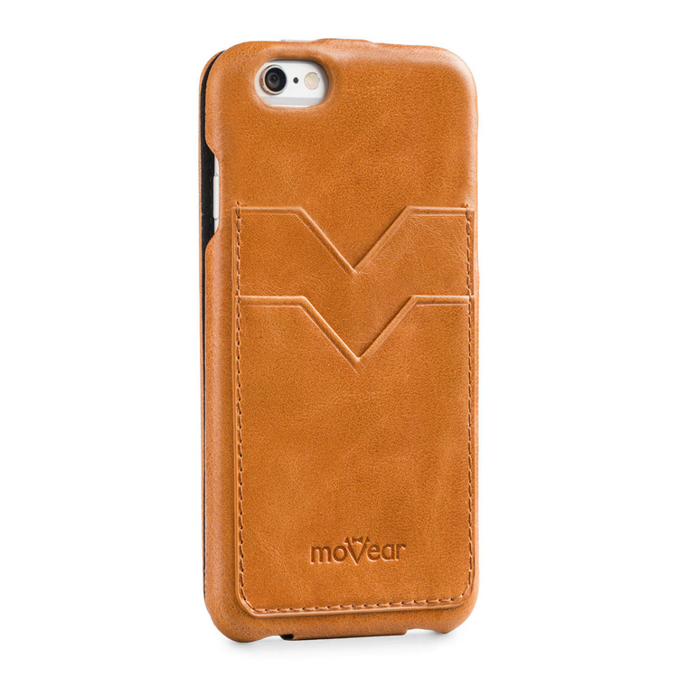 moVear flipDown C+ Leather Case for Apple iPhone 6 / 6s | Vintage, Light Brown