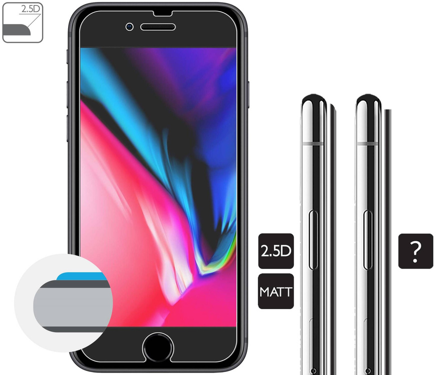 moVear GLASS mSHIELD 2.5D MATT for Apple iPhone 6 Plus / 6s Plus (5.5") | (Anti-reflective, case friendly)