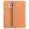 
                    moVear flipSide S+ Leder-Hülle für Samsung Galaxy S6 edge | Glatte Ledercase, Cappuccino