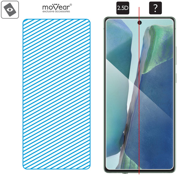 moVear GLASS mSHIELD 2.5D für Samsung Galaxy Note 20 (6.7") (Handyhülle freundlich)