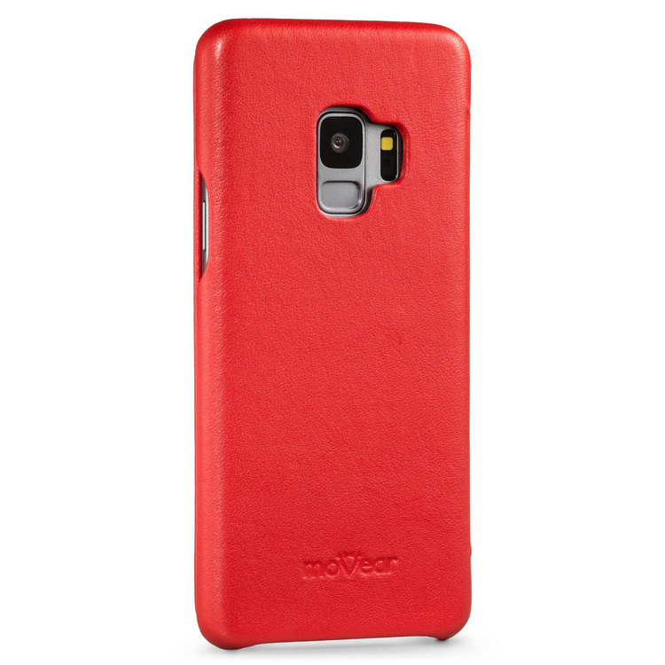 moVear flipSide S Leather slim case for Samsung Galaxy S9 (5.8") | Nappa leather (Red)