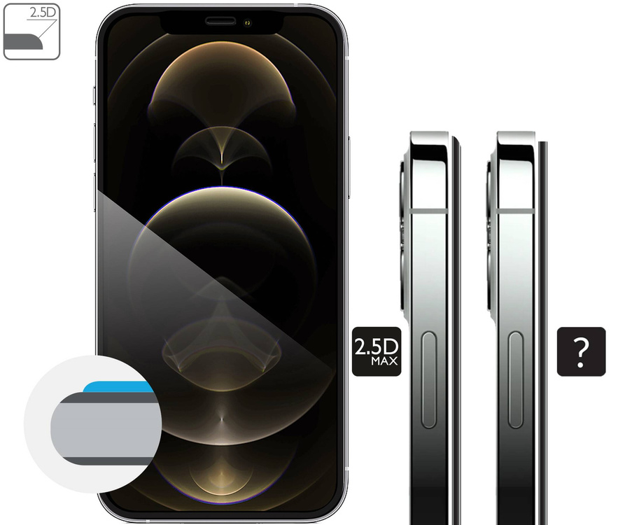 moVear GLASS mSHIELD 2.5D MAX for Apple iPhone 12 Pro Max (6.7") (case friendly)