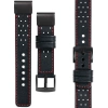 moVear Prestige R2 Leather strap for Garmin QuickFit 22mm (Fenix / Forerunner / Epix / Instinct / Enduro / Quatix / MARQ - 47/45mm) Black, Black stitching [sizes XS-XXL and buckle to choose from]