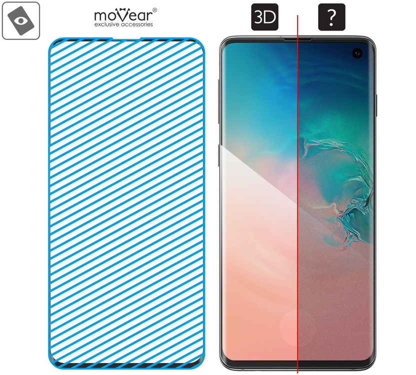 2 pcs. | moVear GLASS mSHIELD 3D for Samsung Galaxy S10 (6.1") (full screen protection)