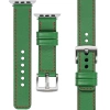 moVear Prestige C1 24mm Grün Lederarmband für Apple Watch 10 / 9 / 8 / 7 / 6 / 5 / 4 / SE (46/45/44mm) & Ultra (49mm) | Grün Nähte [Größen XS-XXL und Schnalle zur Auswahl]