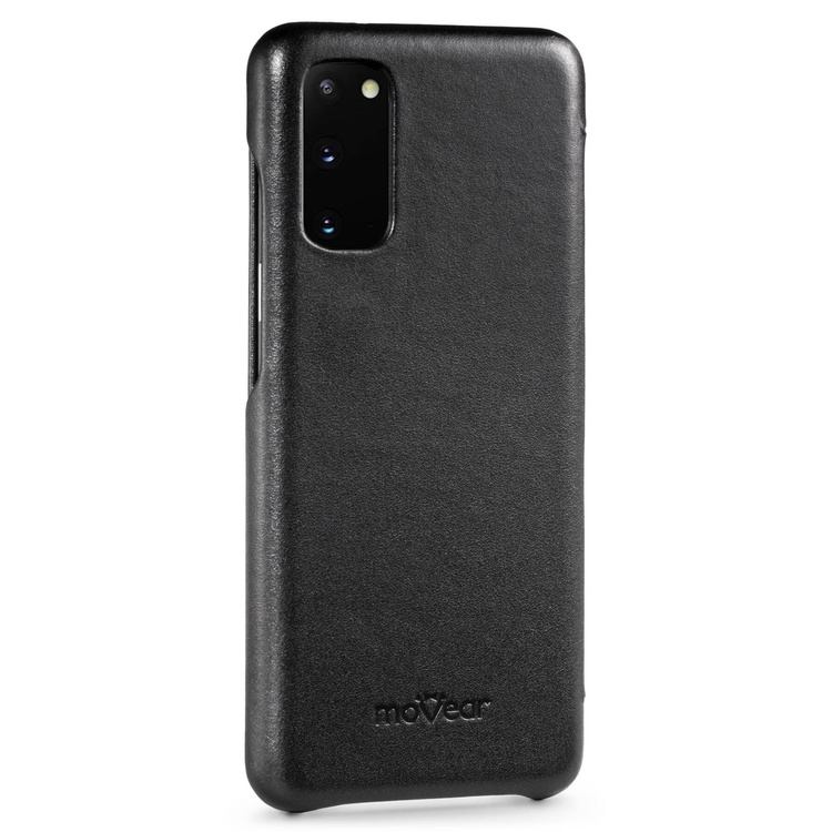 moVear flipSide S Leather slim case for Samsung Galaxy S20+ (Plus) (6.7") | Smooth leather (Black)