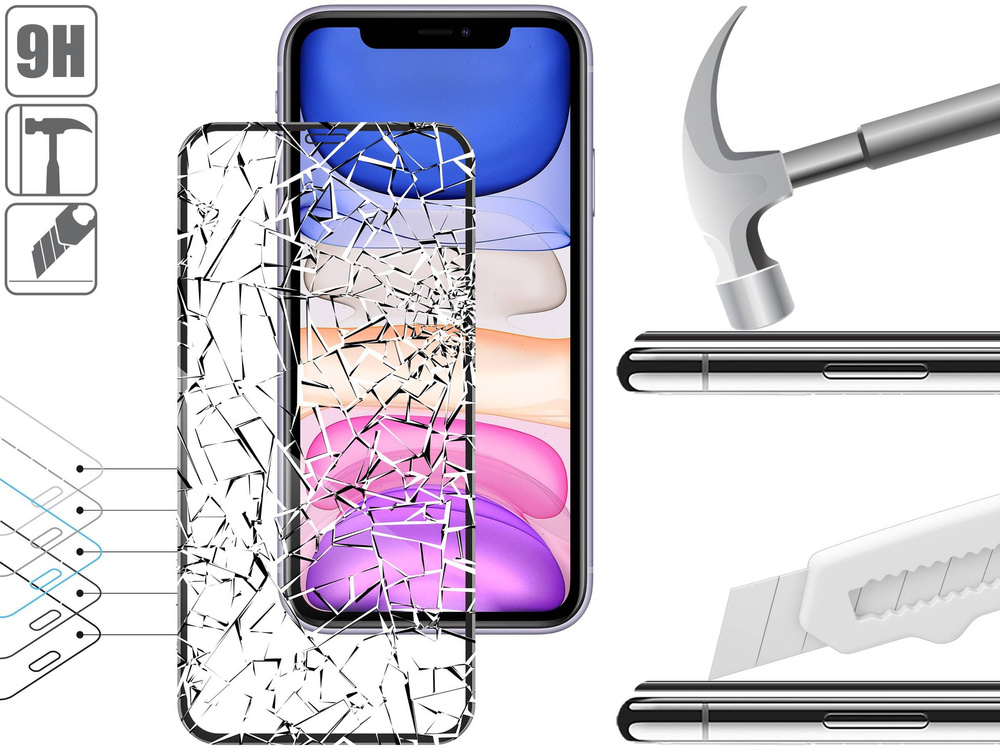 moVear GLASS mSHIELD 3D PRO MATT for Apple iPhone 11 / Xr (6.1") | (Anti-reflective)