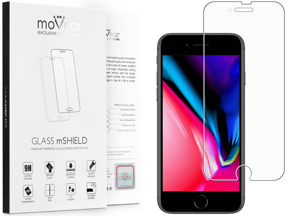 moVear GLASS mSHIELD 2.5D MATT für Apple iPhone 6 Plus / 6s Plus (5.5") | (Antireflex, Handyhülle freundlich)
