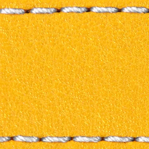Gurt C1 21mm | Gelb / Weiß Thread | Lederteile ohne Schnalle