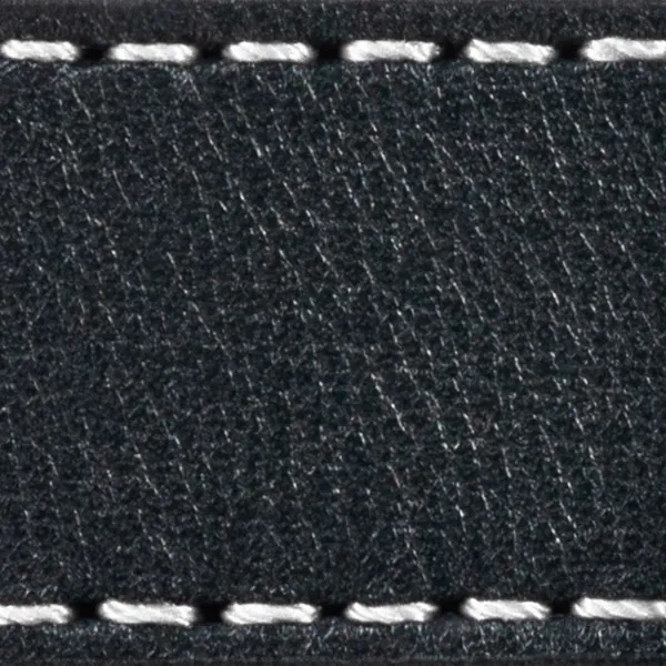 Watch strap pad W1 20mm | Black / White thread