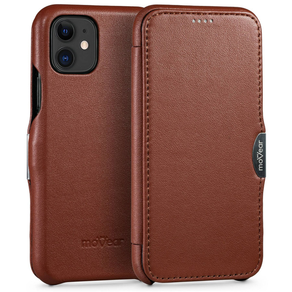 moVear flipSide C Leather case for Apple iPhone 11 (6.1") | Nappa leather (Brown)