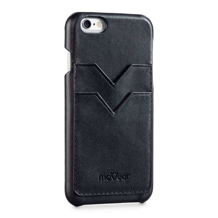 moVear backCover S+ Leather Back Cover for Apple iPhone 6 / 6s | Smooth, Black