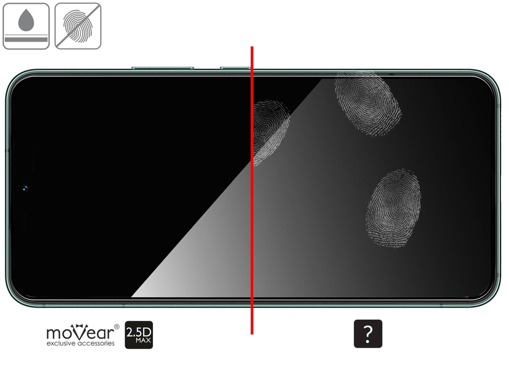 2 Stk. | moVear GLASS mSHIELD 2.5D MAX für Samsung Galaxy S22+ (Plus) (6.6") (Handyhülle freundlich)