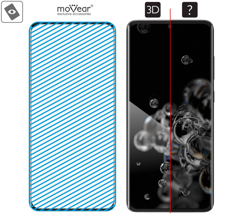 moVear GLASS mSHIELD 3D für Samsung Galaxy S20 Ultra (6.9") (Vollbildschutz)
