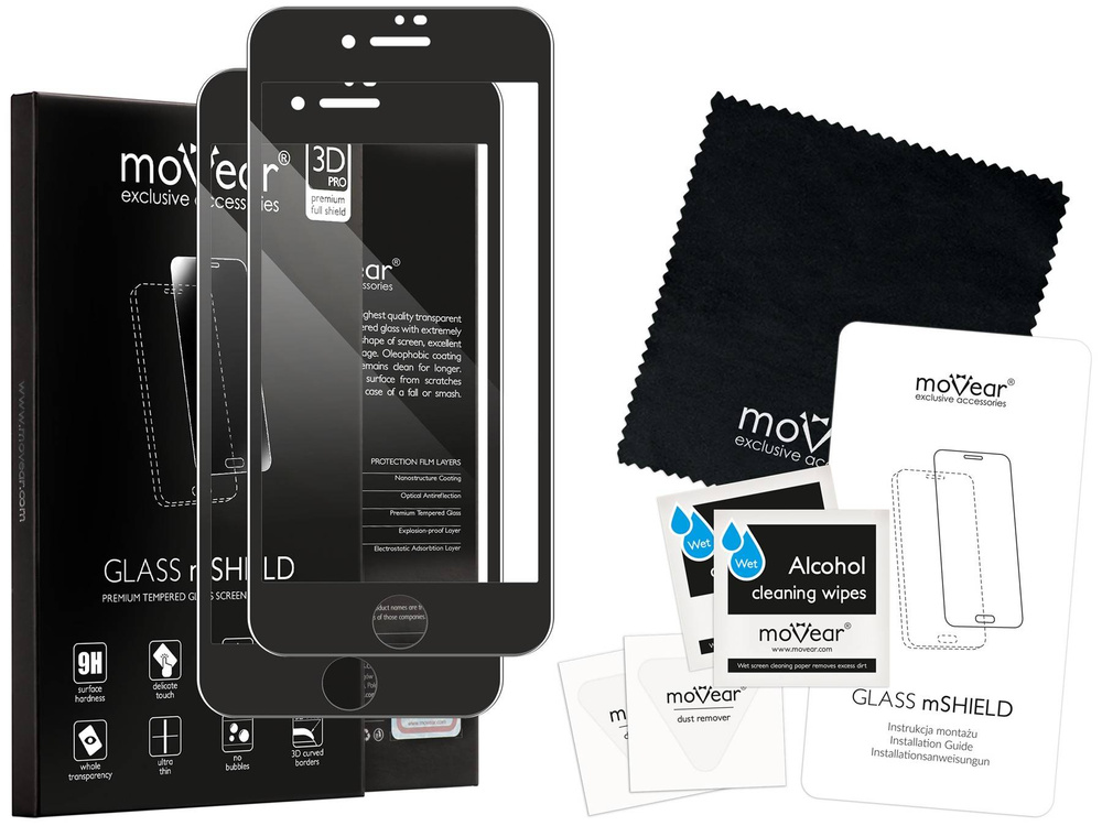 2 Stk. | moVear GLASS mSHIELD 3D PRO für Apple iPhone 8 / 7 (4.7") (Vollbildschutz)