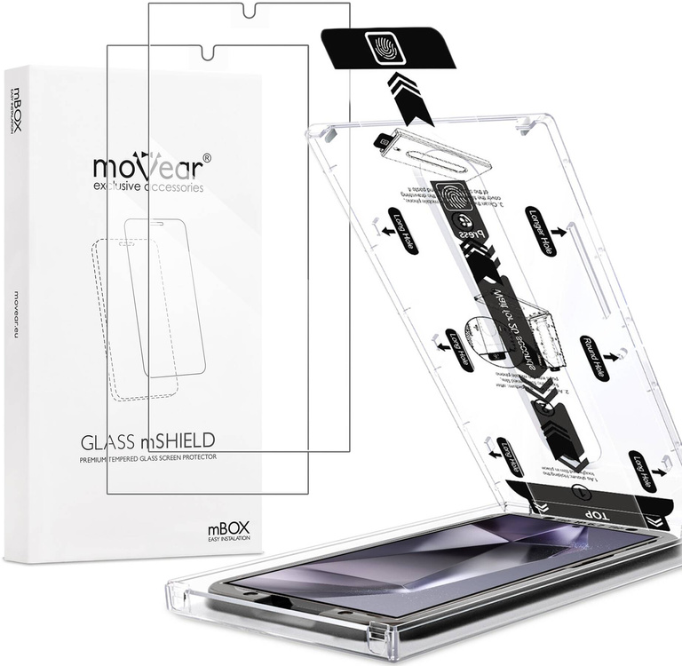 2 pcs. | moVear mBOX GLASS mSHIELD 2.5D for Samsung Galaxy S24 Ultra (6.8") (easy installation)