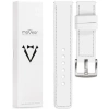 moVear Prestige C1 18mm leather watch strap | White, White stitching [sizes XS-XXL and buckle to choose from]