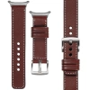moVear Prestige C1 22mm Rotbraun Lederarmband für Samsung Galaxy Watch Ultra | Rotbraun Nähte [Größen XS-XXL und Schnalle zur Auswahl]