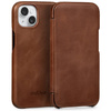 moVear flipSide S Leather slim case for Apple iPhone 13 Mini (5.4") | Smooth leather (Dark brown)