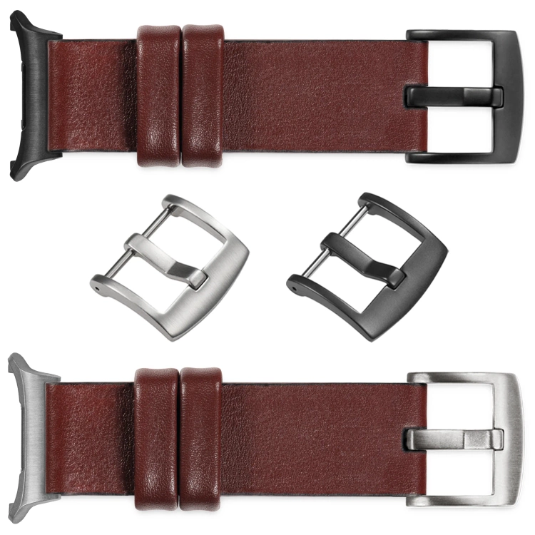 moVear Prestige S1 22mm Leather strap for Samsung Galaxy Watch Ultra Auburn [sizes XS-XXL and buckle to choose from]