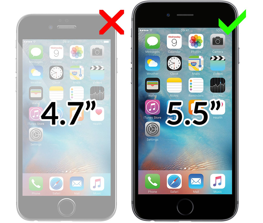 moVear flipSide C Leather case for Apple iPhone 6 Plus / 6s Plus (5.5") | Vintage leather (Brown)