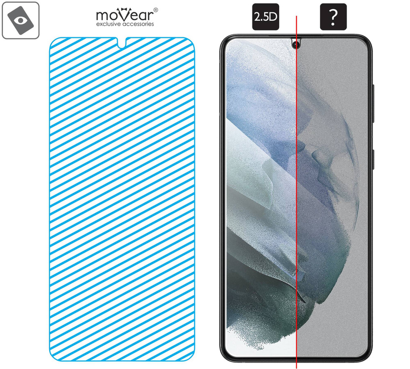 moVear GLASS mSHIELD 2.5D für Samsung Galaxy S21+ (Plus) (6.7") (Handyhülle freundlich)