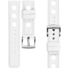 moVear Prestige R1 22mm Weiß Lederarmband für Garmin Vivoactive 4, Venu 3/2 | Weiß Nähte [Größen XS-XXL und Schnalle zur Auswahl]