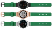 moVear Prestige S1 Lederarmband für Garmin QuickFit 22mm (Fenix / Forerunner / Epix / Instinct / Enduro / Quatix / MARQ - 47/45mm) Grün [Schließe nach Wahl]