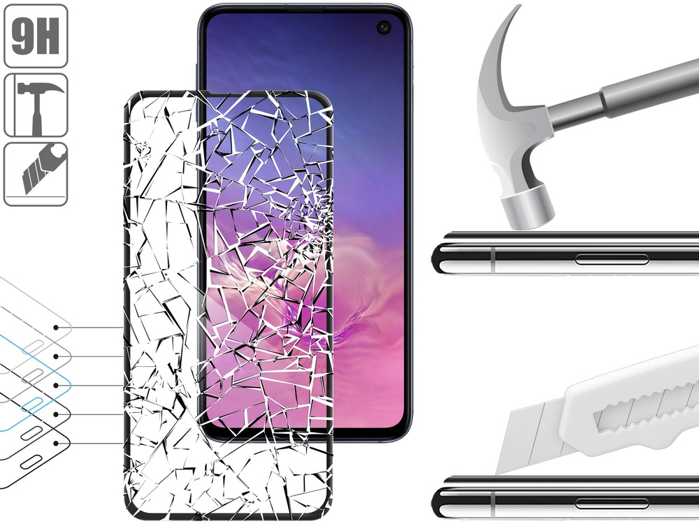 2 pcs. | moVear GLASS mSHIELD 3D for Samsung Galaxy S10e (5.8") (full screen protection)