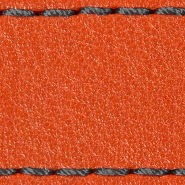 Gurt C1 22mm | Orange / Graphit Thread | Lederteile ohne Schnalle