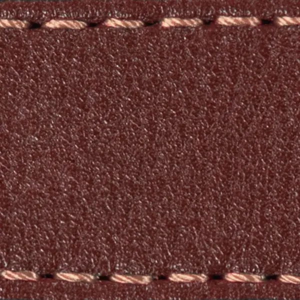 Gurt C1 24mm | Rotbraun / Roségold Thread | Lederteile ohne Schnalle