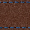 Gurt C1 18mm | Dunkelbraun / Blau Thread | Lederteile ohne Schnalle