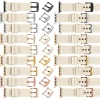 moVear Prestige S1 20mm Lederarmband für Apple Watch 10 / 9 / 8 / 7 / 6 / 5 / 4 / SE (42/41/40mm) Nude [Adapter und Schnalle zur Auswahl]