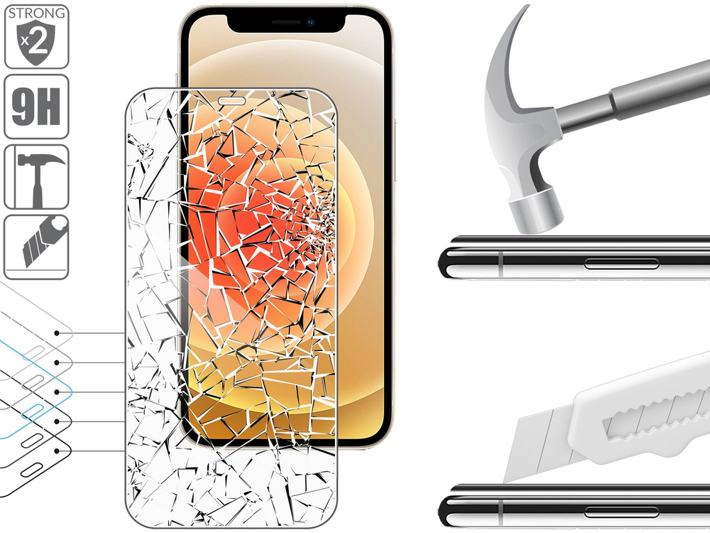 2 Stk. | moVear GLASS mSHIELD 2.5D für Apple iPhone 12 Mini (5.4") (Handyhülle freundlich)