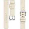 moVear Prestige C1 24mm Uhrenarmband aus Leder | Nude, Nude Nähte [Größen XS-XXL und Schnalle zur Auswahl]