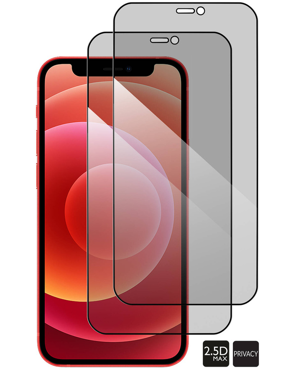 2 pcs. | moVear GLASS mSHIELD 2.5D MAX privacy for Apple iPhone 12 Mini [ROZMIAR_EKRAN] | (Privatizing, case friendly)