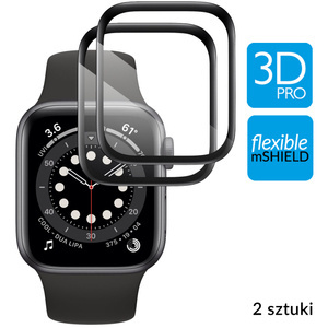 2 pcs. | moVear flexible mSHIELD 3D PRO for Apple Watch 3/2/1 (38mm) (1.5"). Armored hybrid glass.