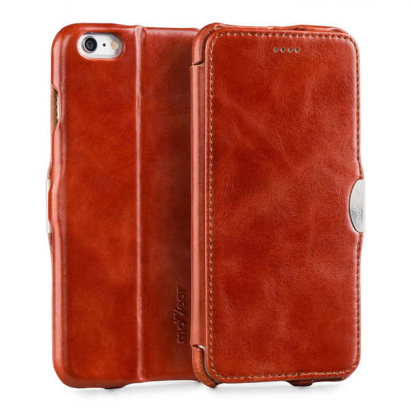 moVear flipSide C Leather case for Apple iPhone 6 Plus / 6s Plus (5.5") | Vintage leather (Brown)