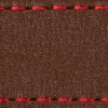 Gurt C1 26mm | Dunkelbraun / Rot Thread | Lederteile ohne Schnalle