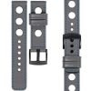 moVear Prestige R1 26mm Uhrenarmband aus Leder | Grau, Grau Nähte [Größen XS-XXL und Schnalle zur Auswahl]