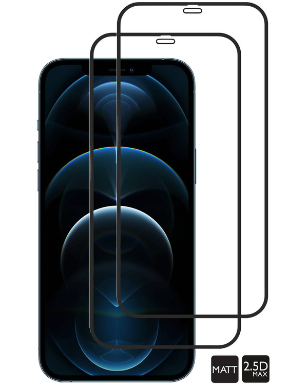 2 Stk. | moVear GLASS mSHIELD 2.5D MAX MATT für Apple iPhone 12 Pro Max (6.7") (Handyhülle freundlich, Antireflex)