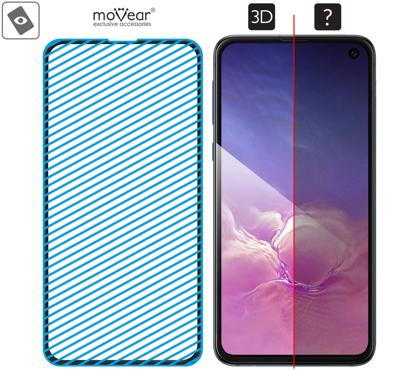 2 pcs. | moVear GLASS mSHIELD 3D for Samsung Galaxy S10e (5.8") (full screen protection)
