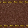 Gurt C1 18mm | Dunkelbraun / Gelb Thread | Lederteile ohne Schnalle