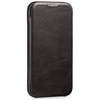 moVear flipSide 4S Leather slim case for Apple iPhone 14 Pro Max (6.7") | Natural oiled leather (Black)