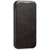 moVear flipSide 4S Ledertasche für Apple iPhone 14 Pro (6.1") | Glatte Leder, Handy Hülle book type (Schwarz)
