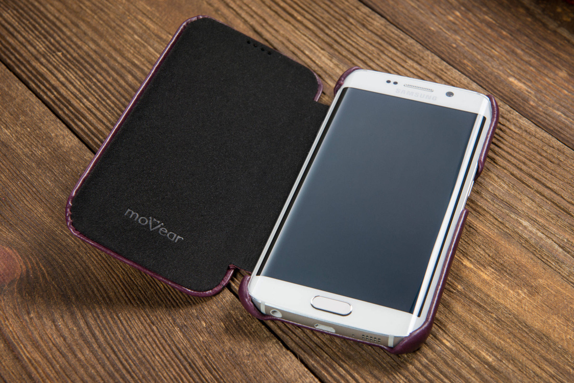
                    moVear flipSide S+ Leather Case for Samsung Galaxy S6 edge | Vintage, Violet