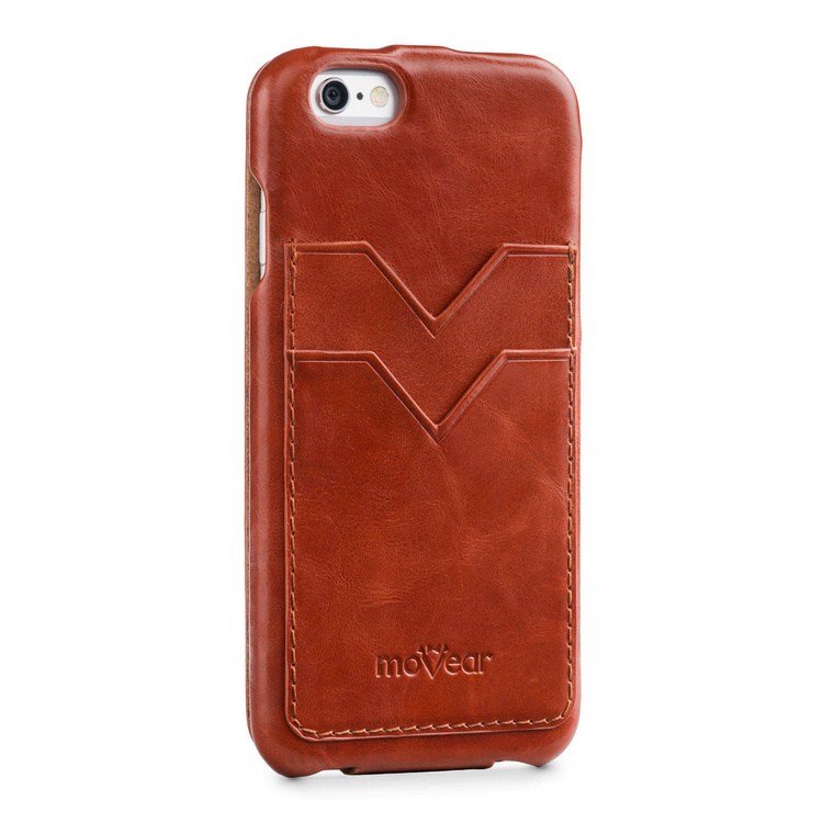 moVear flipDown C+ Leather Case for Apple iPhone 6 / 6s | Vintage, Brown