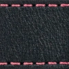 Strap C1 24mm | Black / Dark pink thread | Leather parts without buckle