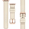 moVear Prestige C1 20mm Nude Lederarmband für Apple Watch 10 / 9 / 8 / 7 / 6 / 5 / 4 / SE (42/41/40mm) | Nude Nähte [Größen XS-XXL und Schnalle zur Auswahl]